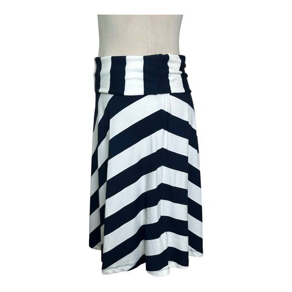 Gap white navy blue striped pull on nautical mini skirt size XS - Picture 10 of 12